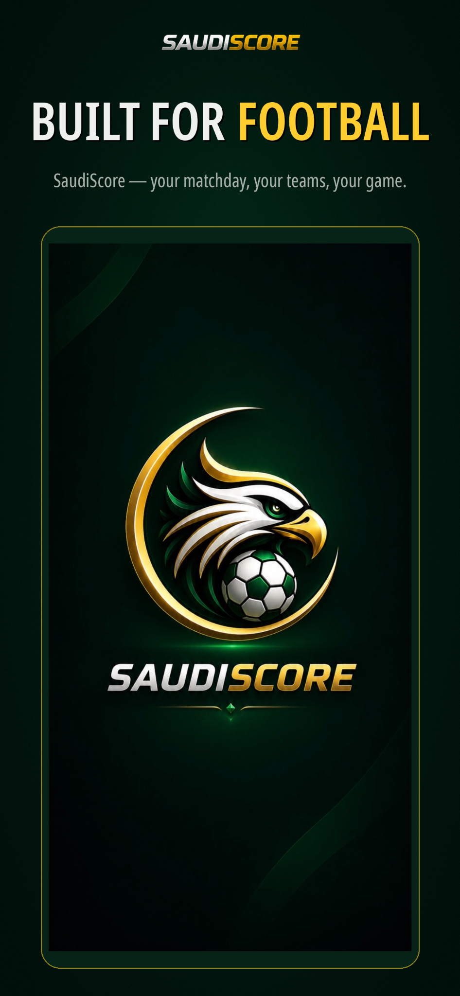 SaudiScore app brand screen